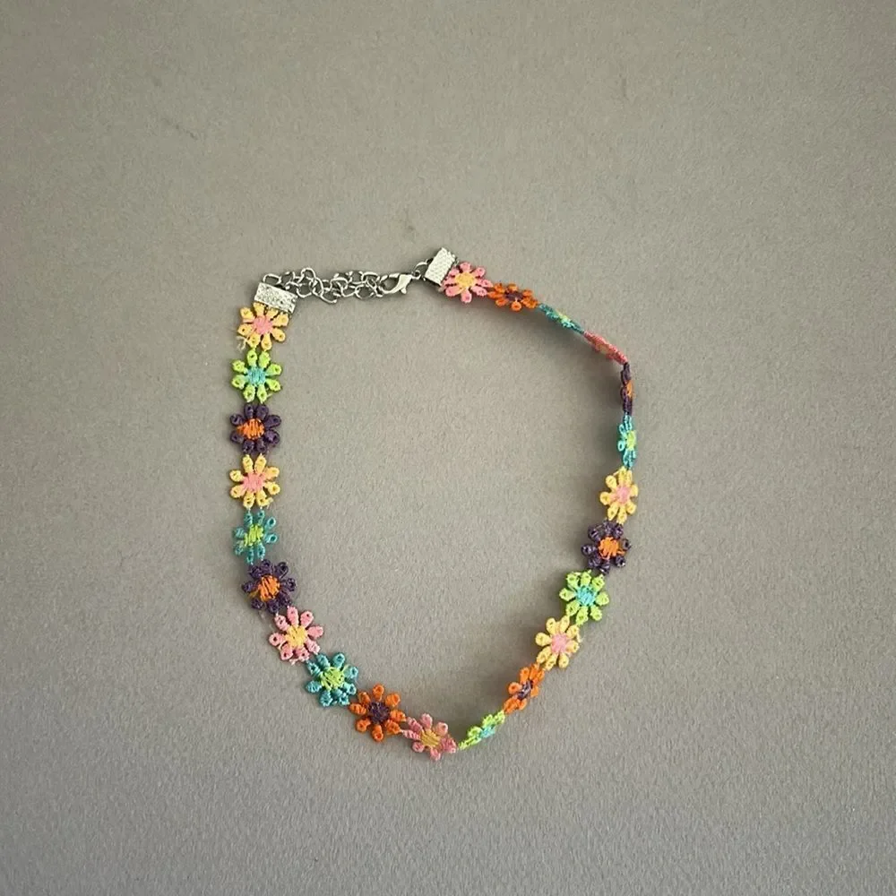 Floral Multicolor Choker Necklace A1279